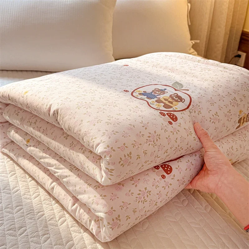 1pc Cartoon Printed Duvet for Summer Single/Queen Size Quilted Bedspread Air Condition Quilt Soft 여름이불 edredones para cama