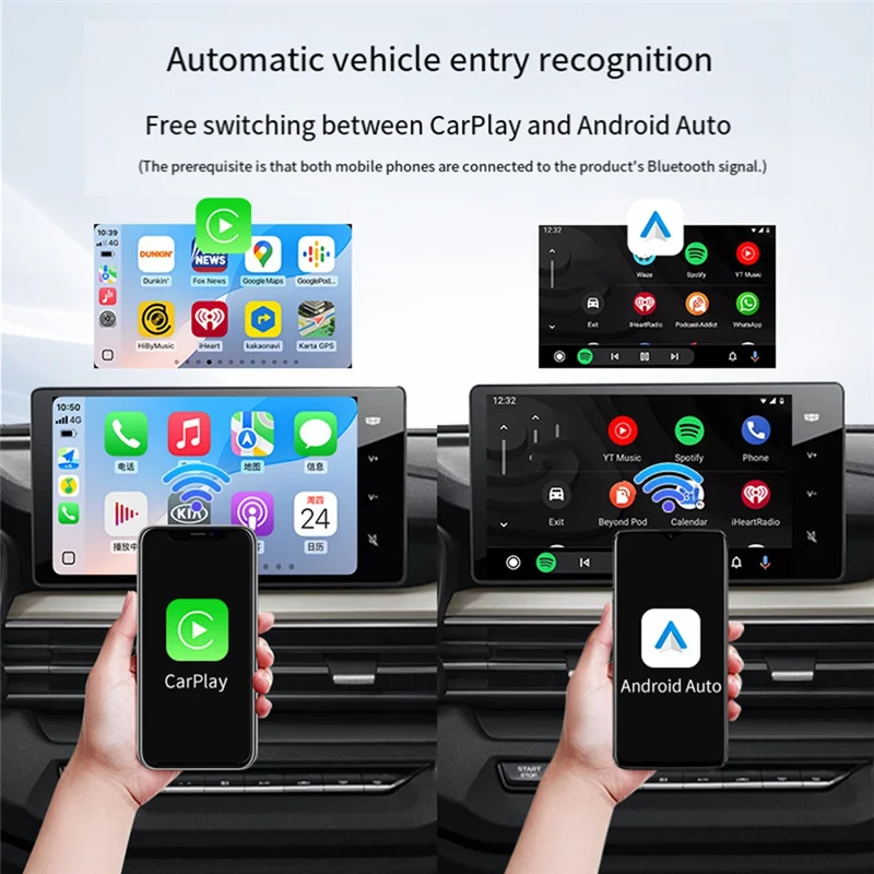 

Android Auto Wireless Adatper For Android Carplay 5In1 Interconnection Box Lites Machine Adapter For Cars Netflix Netfilx 4+32G