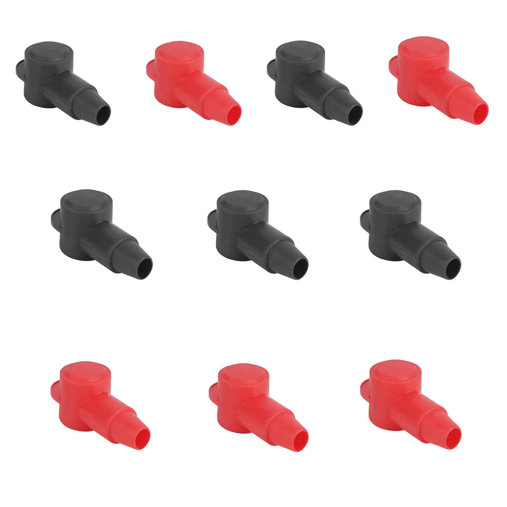 10/6 PCS Positive Negative Battery Terminal Covers Car Battery Insulation Protective Cable Lug Protector Caps Silicone Rubber