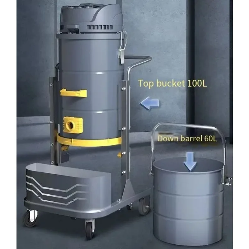 

6000w 160L Industrial Vacuum Cleaner - Wet And Dry, Suitable for Rock And Dust