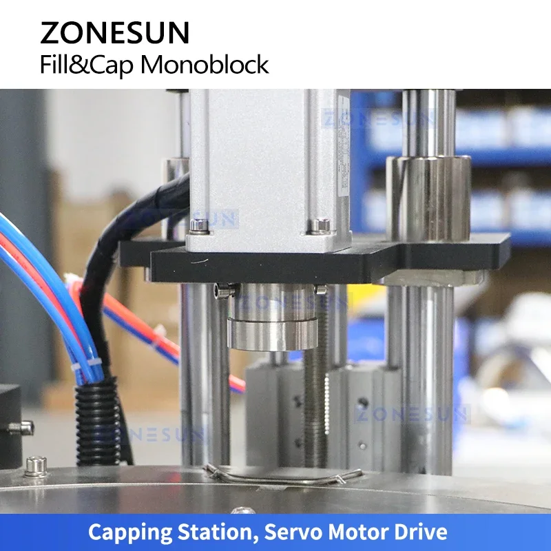 ZONESUN ZS-AFC12D Automatische Auslaufbeutel-Abfüllmaschine, Flüssigkeitsbeutelfüller, Versiegelung, Verpackung, Vibrationsschüssel, Futterspender, Doypack