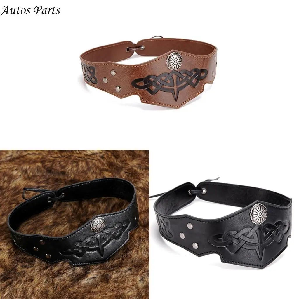 

57BA HALLOWEEN COSPLAY ASCARY HEADGEAR Регулируемая кожаная головная полоса Моторкаклера для головного убора.