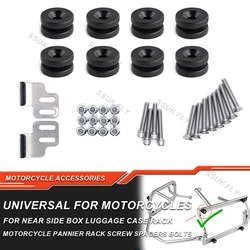 Motorcycle Side Box Luggage Case Fasteners Trunk Pannier Rack Screw Spacers Bolts Frame Mount Bracket Support Kit Accessories