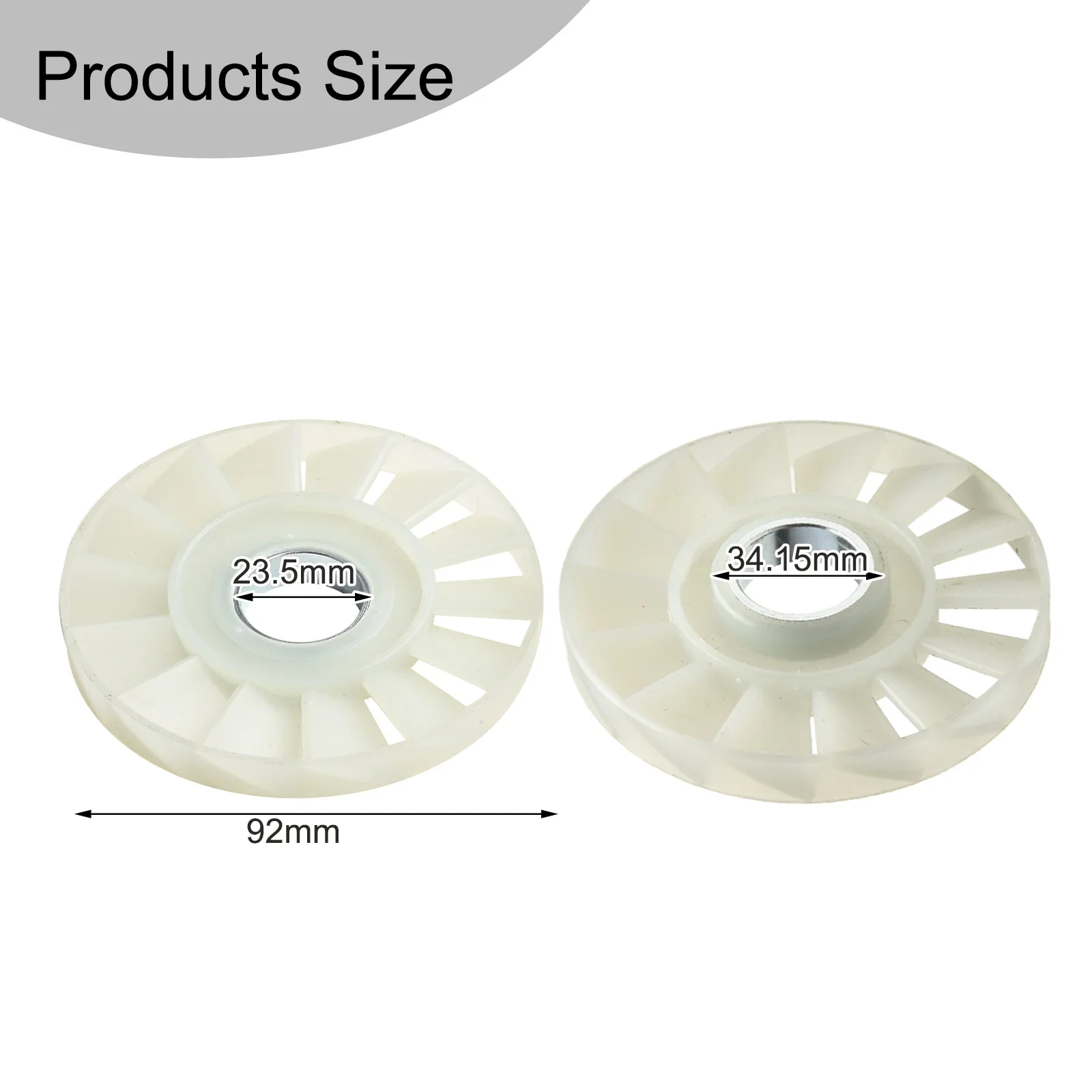 Power Tool Accessories Motor Fan Blade 92mm Outer Diameter Blue 14 Leaves For 3612 Engraving Machine Brand New