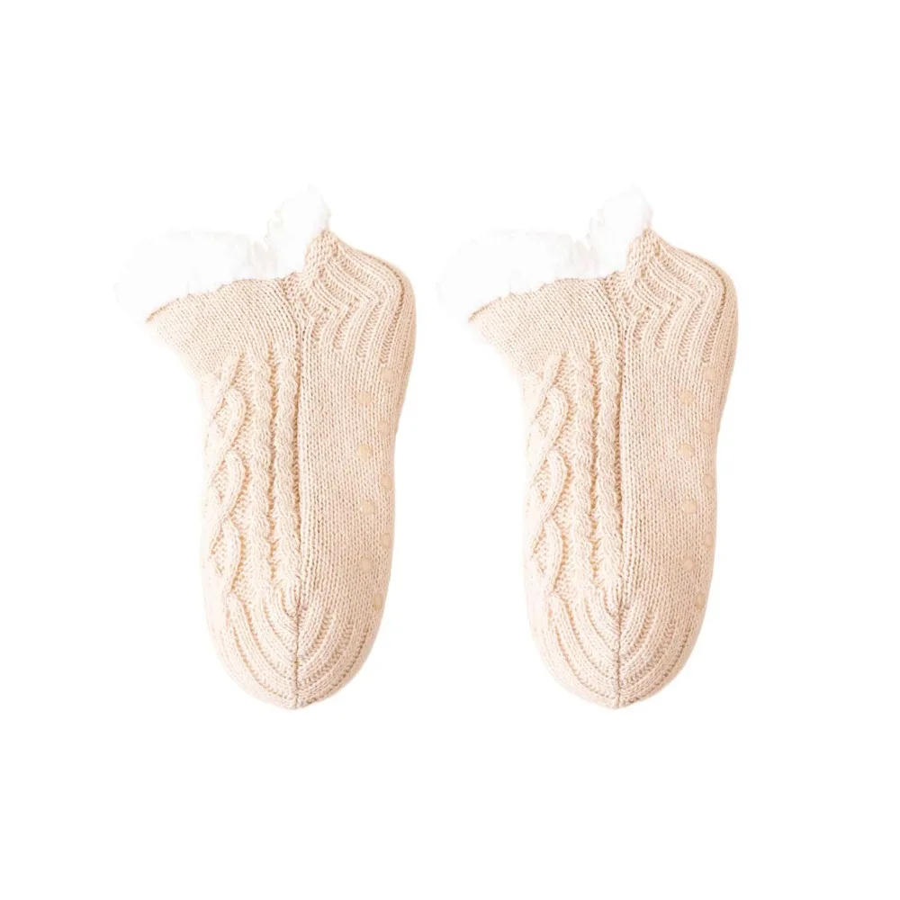 

Sweet Patchwork Winter Floor Socks Silica Gel Grid Thicken Velvet Socks Hosiery Plush Sleeping Socks Girls