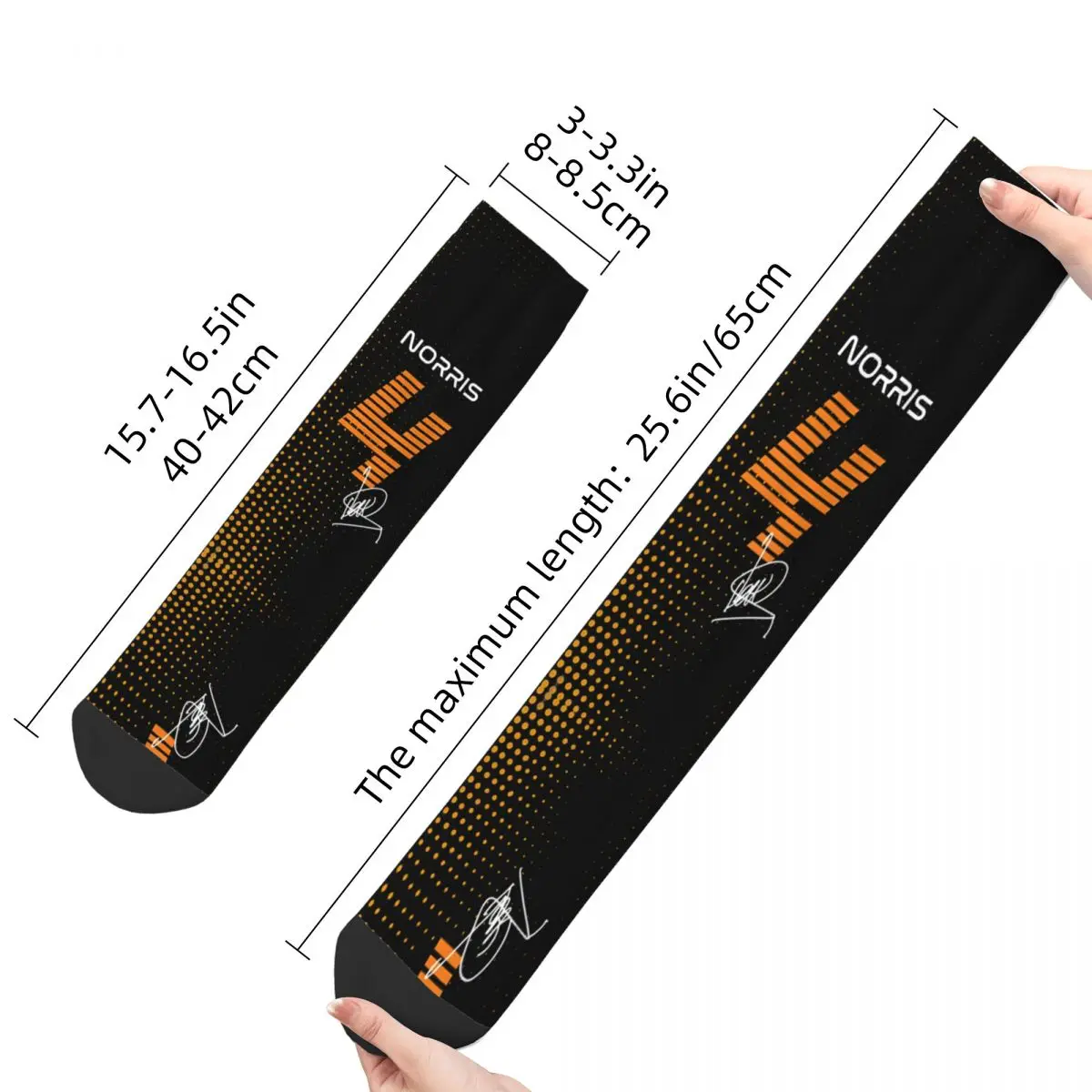 Funny Crazy Sock for Men Lando Norris Hip Hop Vintage F1 Formula 1 Happy Quality Pattern Printed Boys Crew compression Sock