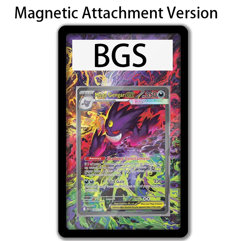 Étui de protection en acrylique recyclable pour porte-clés, avec affichage artistique pour Pokémon Mega Gengar Ex Ascended Heroes, Art Expansé Anime, Cadeau pour fans