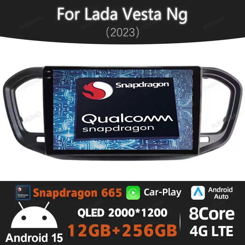 

Android 15 Carplay Auto For LADA Vesta NG 2023 Car Radio Multimedia Stereo Video Player NAVI GPS 4G LTE 5G WIFI Head Unit DSP BT