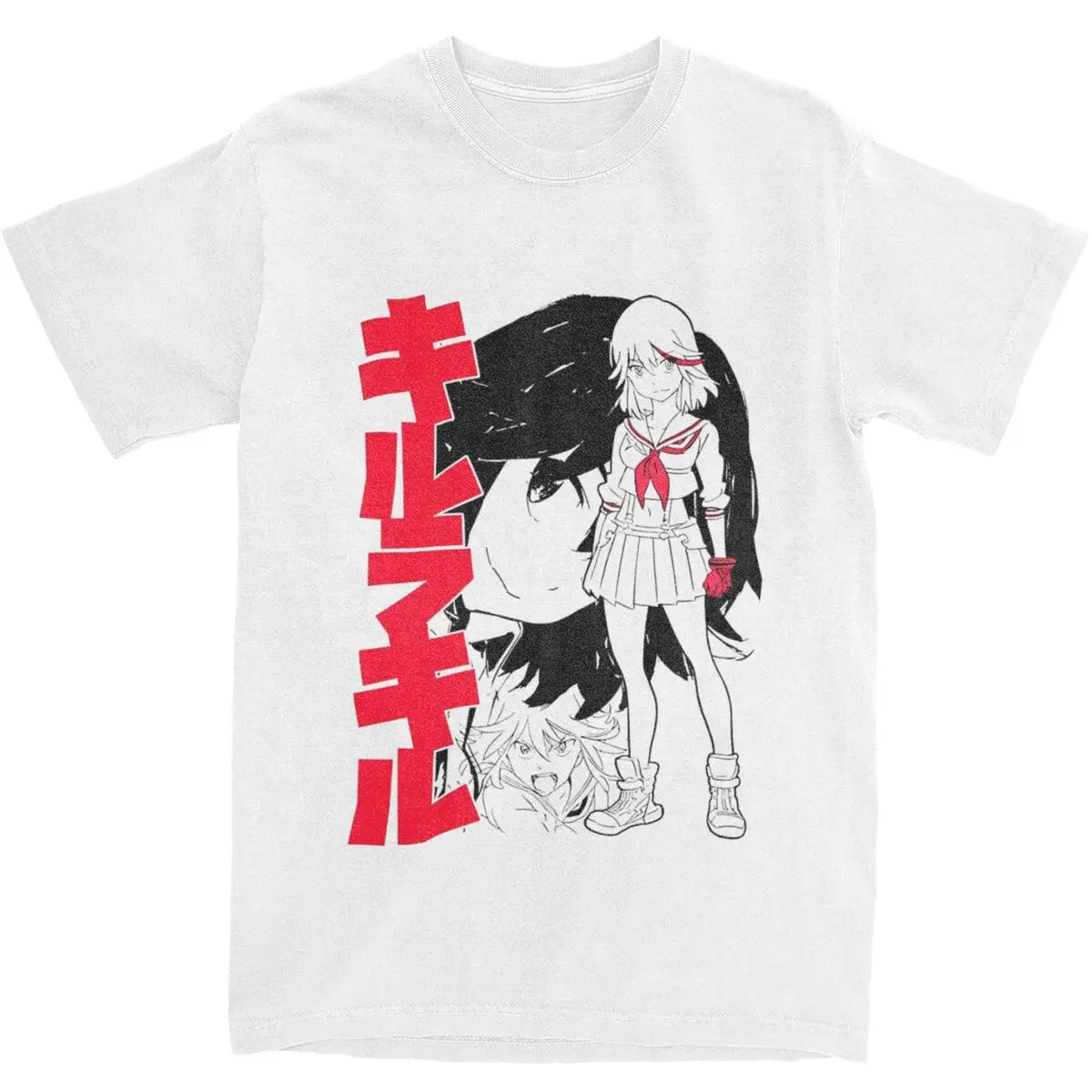 RyuKo Graphic Printing T Shirt for Men Women Kill La Kill 100% Cotton Tee Shirt Clothing