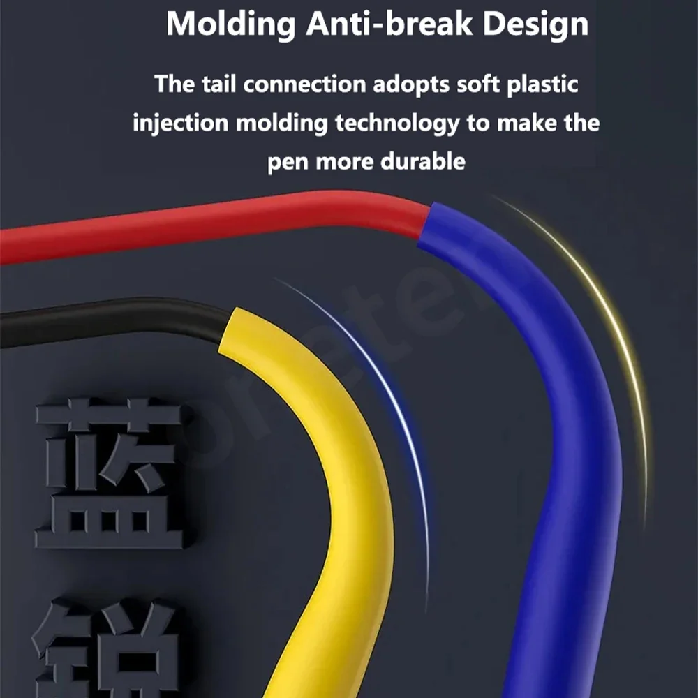 Lanrui W9 Superconducting المتعدد القلم المتعدد اختبار كابل استبدال القلم تلميح العالمي مؤشر الرصاص التحقيق سلك كابل القلم