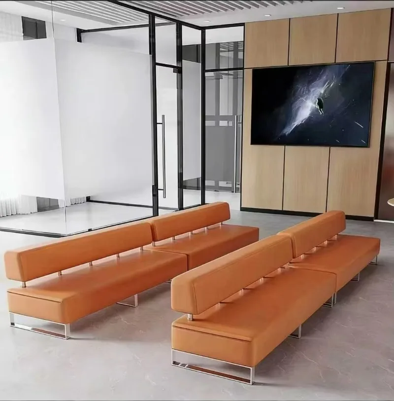 Bank waiting area sofa, hairdresser, barber shop rest area, waiting area, card booth 60 cm wide and lengthened straight line
