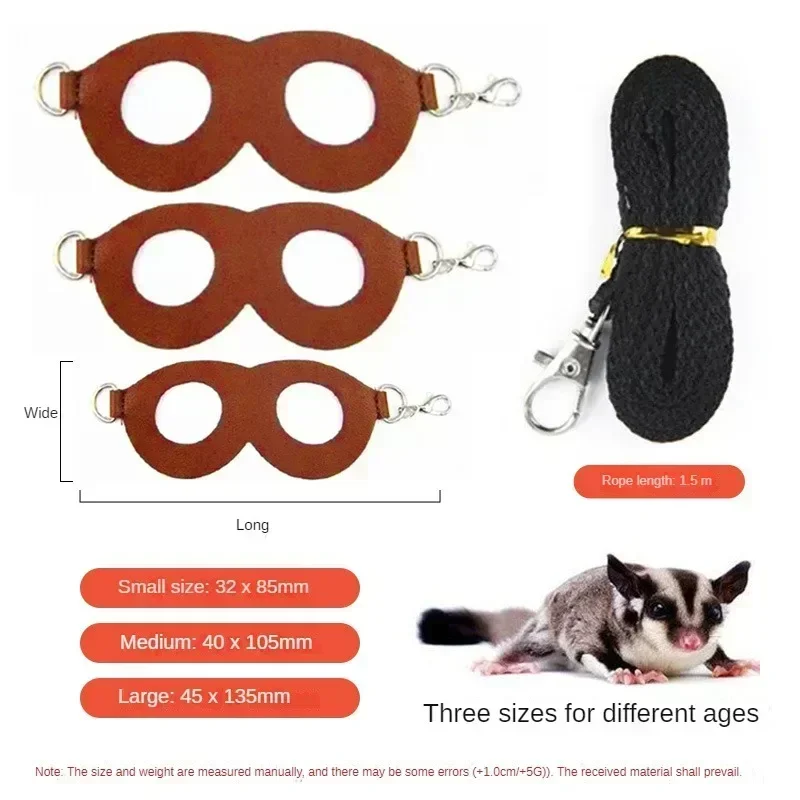 Sugar Glider Traction Rope for Going Out Anti Escape and Anti Bite Rope Hamster Golden Bear Squirrel Pet Supplies Props To Carry
