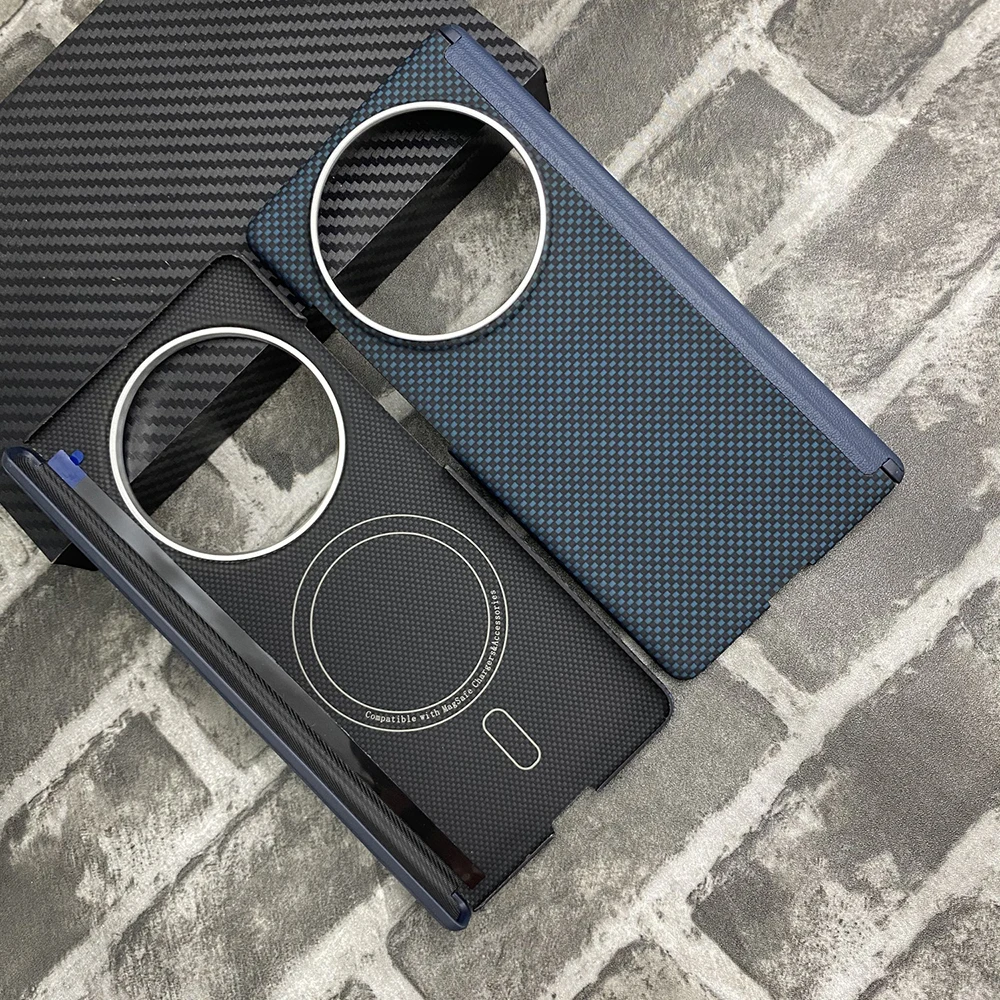 

Задняя крышка с магнитным шарниром из арамидного волокна для VIVO X Fold 5, чехол Magsafe, чехол из настоящего углеродного волокна для VIVO X Fold 5, чехол