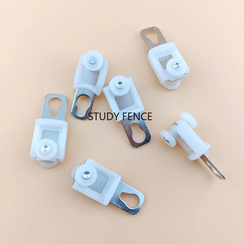 20pcs Curtain Track Pulley Plastic+metal Guide Wheel Home Window Decoration Hardware Accessories Window Decoration Roller