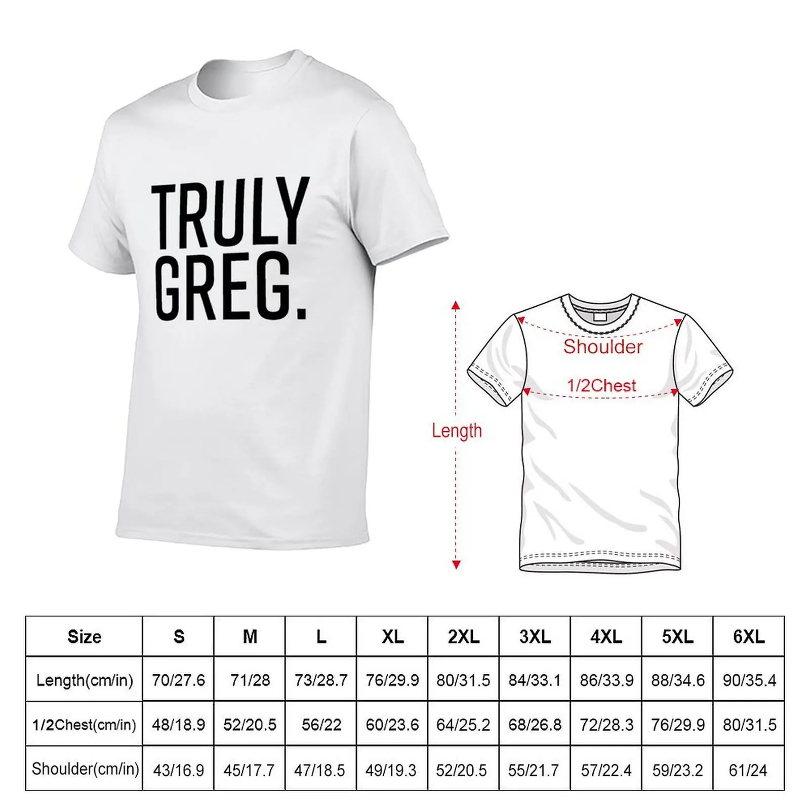 Truly Greg T-Shirt Luxury man anime clothes slim fit t shirts for men