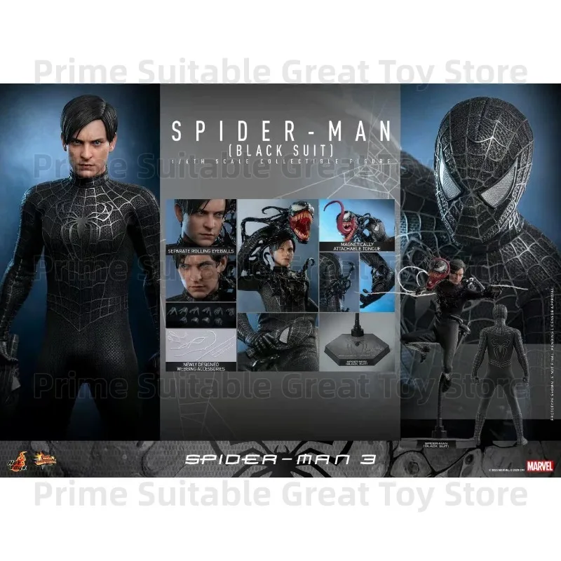 【In Stock】Original HOTTOYS HT 1/6 Spider-Man 3 Venom Black Suit MMS727 Standard MMS728 Deluxe Gift&Collection
