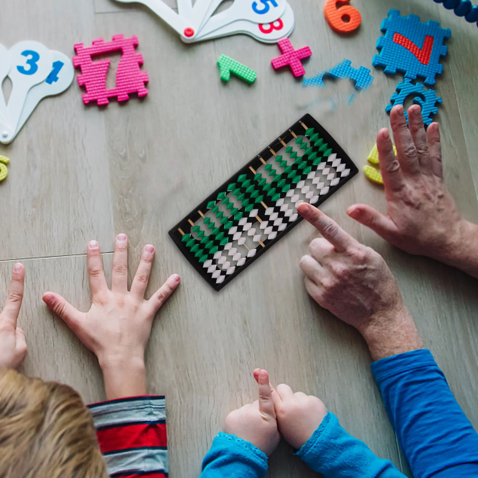 

Traditional Chinese 9 Bead Math Learning Tool For Kids Adults School Education Mental Arithmetic Training Retro Style Counting