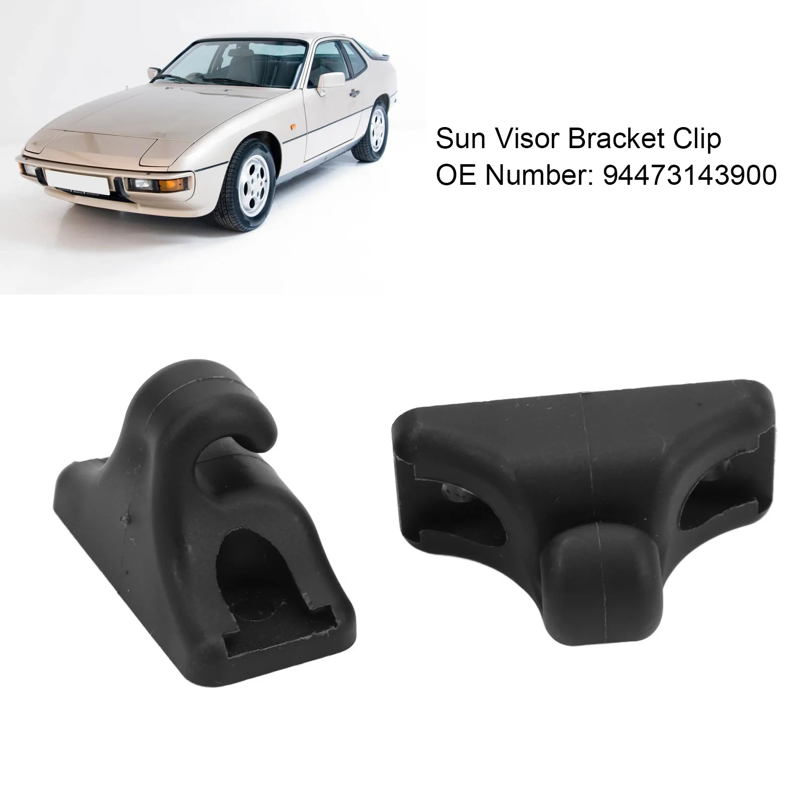 1 Pair Sun Visor Holder Clip 94473143900 Impact Proof Easy Installation Sun Visor Bracket Clip For 924 944 968