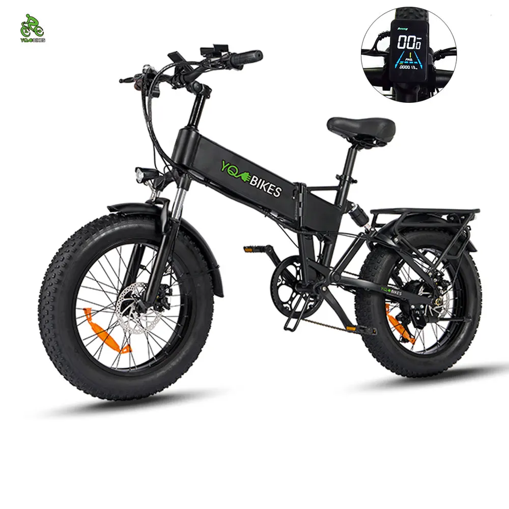 

20inch e-bike Adult Foldable Electric Bike 1000W 2000W Full Suspension Snow Beach Electric Bicycle Motorcycles Cheap Fat ebike