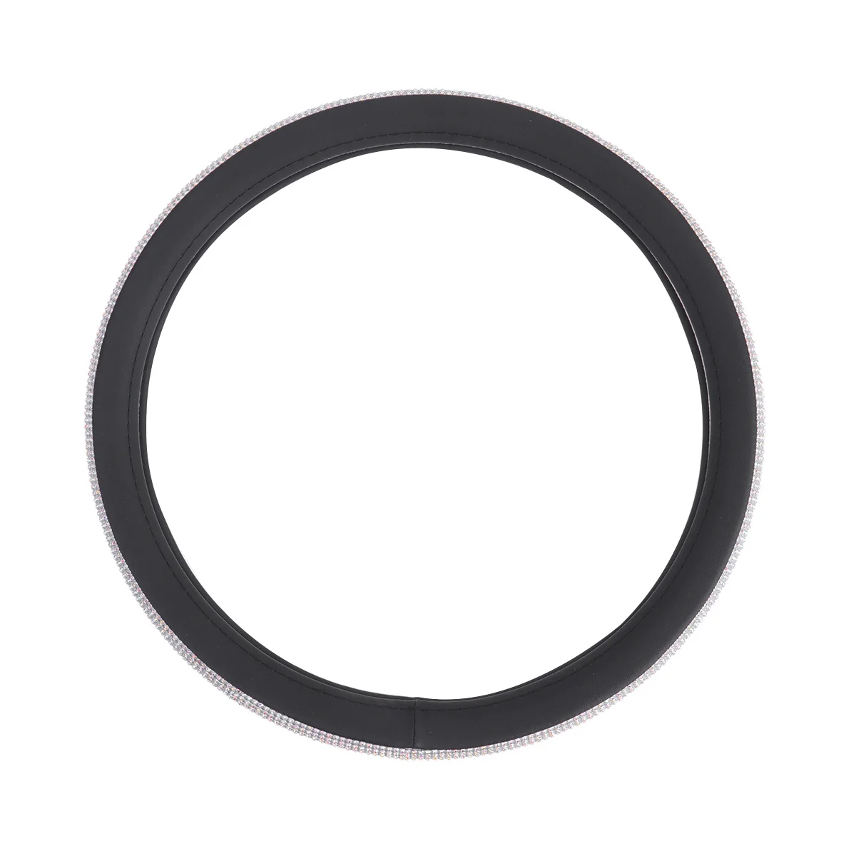 

Rhinestone Black Anti-Slip Steering Wheel Cover Car Wheel Protector Luxury Feel Stylish Car Steering Cover