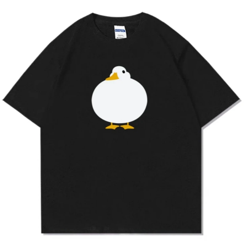 

Fashion funny fun little fat duck breathable handsome trend men and women 100% cotton top short-sleeved T-shirt
