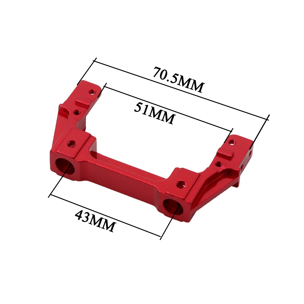 Metalen Voorrail Bumper Mounts Servo Standaard Voor Axiale 90047 Wrangler & Scx10 Ii 90046 1/10 Rc Crawler Auto Upgrade Onderdelen