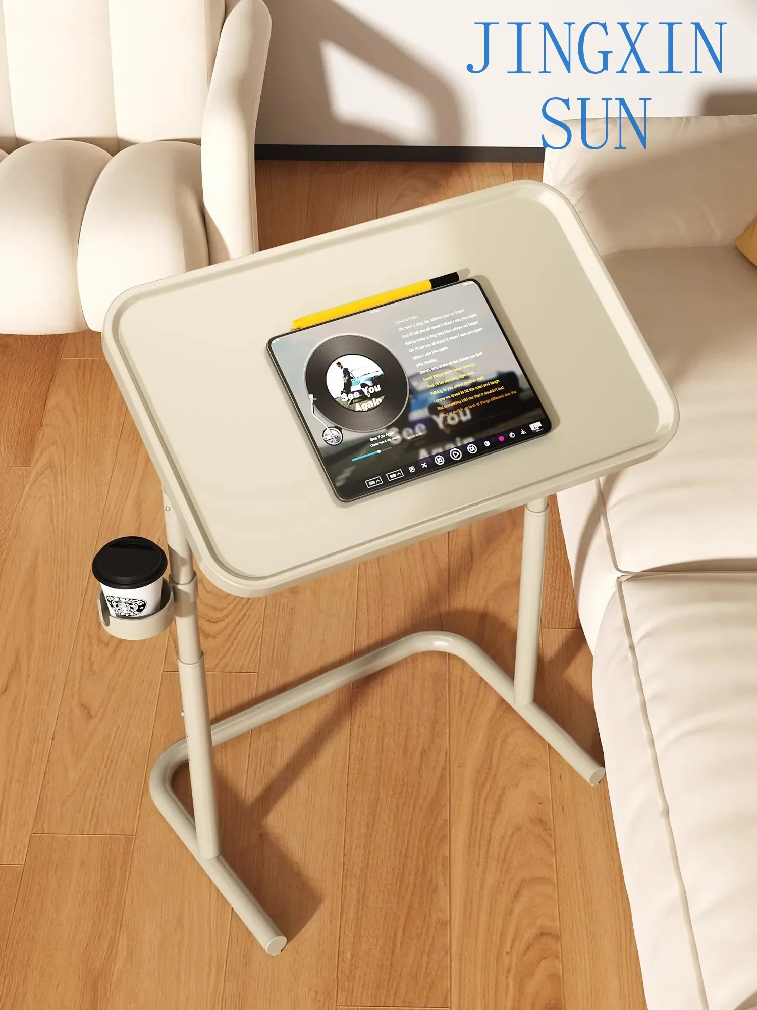 Adjustable Height Mobile Desk with Magnetic Office Table, Perfect for Bedroom, Sofa Side, Student Study, Writing, Easy to Move