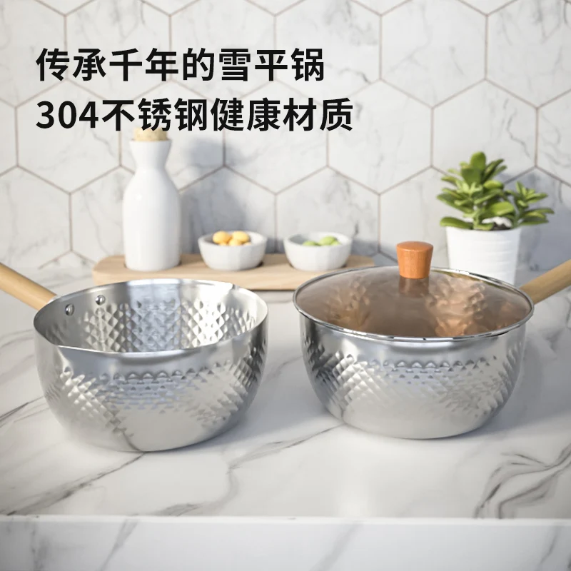 

Pancake Saucepan Pan Pot Milk Steel Lid Pancakes Nonstick Garden Frying Pan Milk Pot Cooker Breakfast Milchkanne Cookware