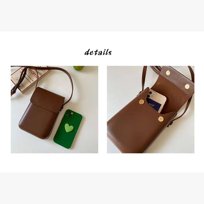 Mini bolsa crossbody feminina, bolsa versátil para celular, pequena e elegante, coreana, verão