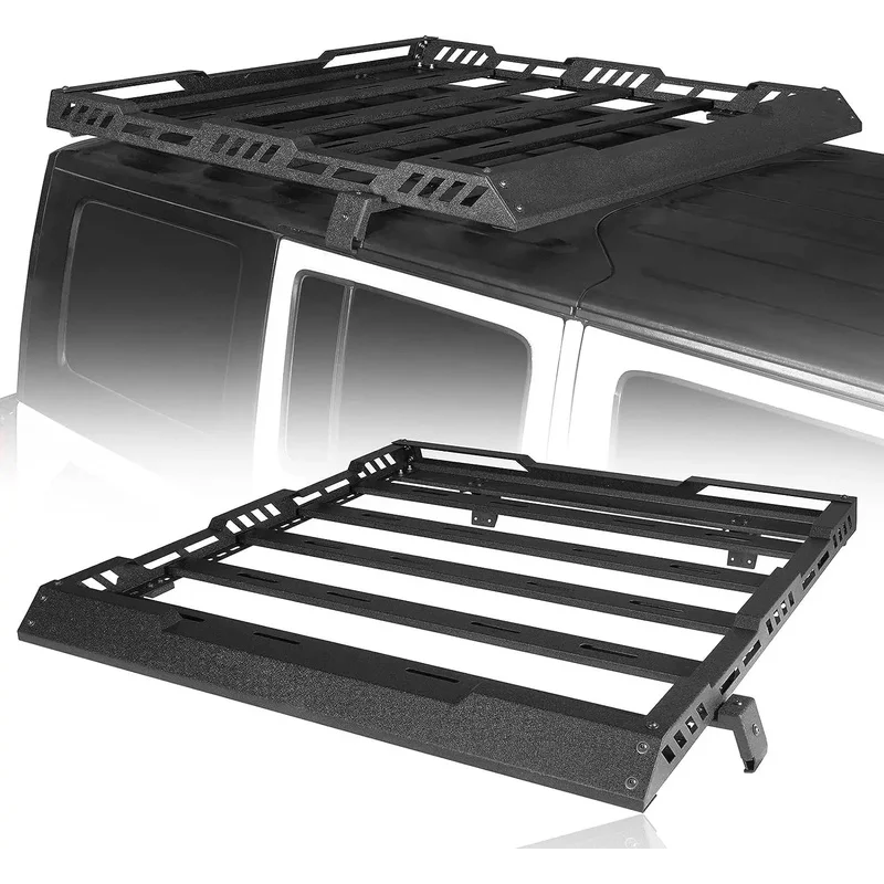 High Quality Aluminum Alloy Roof Rack Bar Kit With Cargo Basket Rooftop Storage Accessory