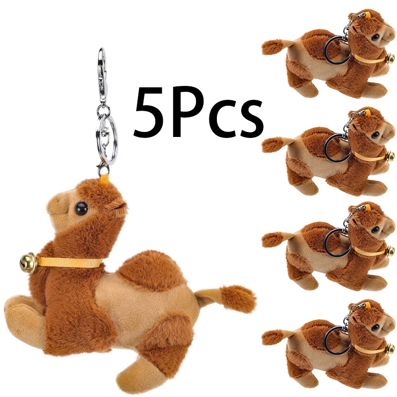 

5Pcs Souvenir Plush Camel Keychain Backpack Small Pendant Children's Toy Camel