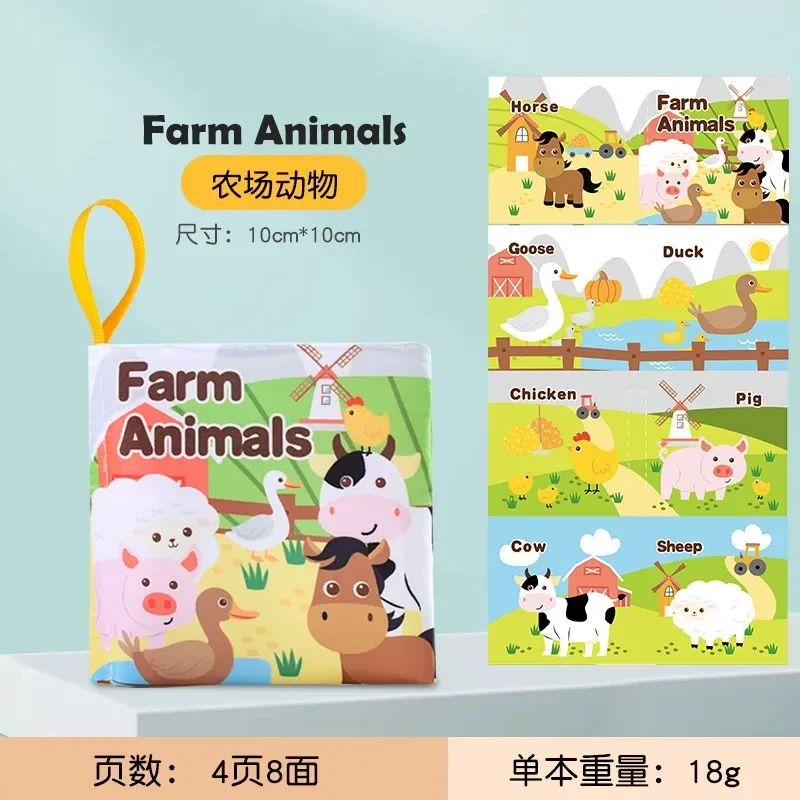 Baby Cloth Books Intelligence Development Soft Learning Cognize Reading Books Early Educational Toys Readings for Babies