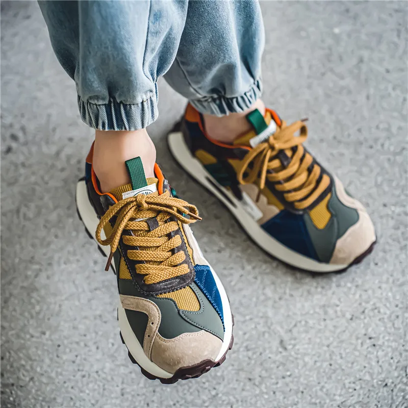 Trendy Streetwear Casual Sneakers Men Designer Platform Trainers Breathable Jogging Sports Shoes Men Chunky Running Sneakers