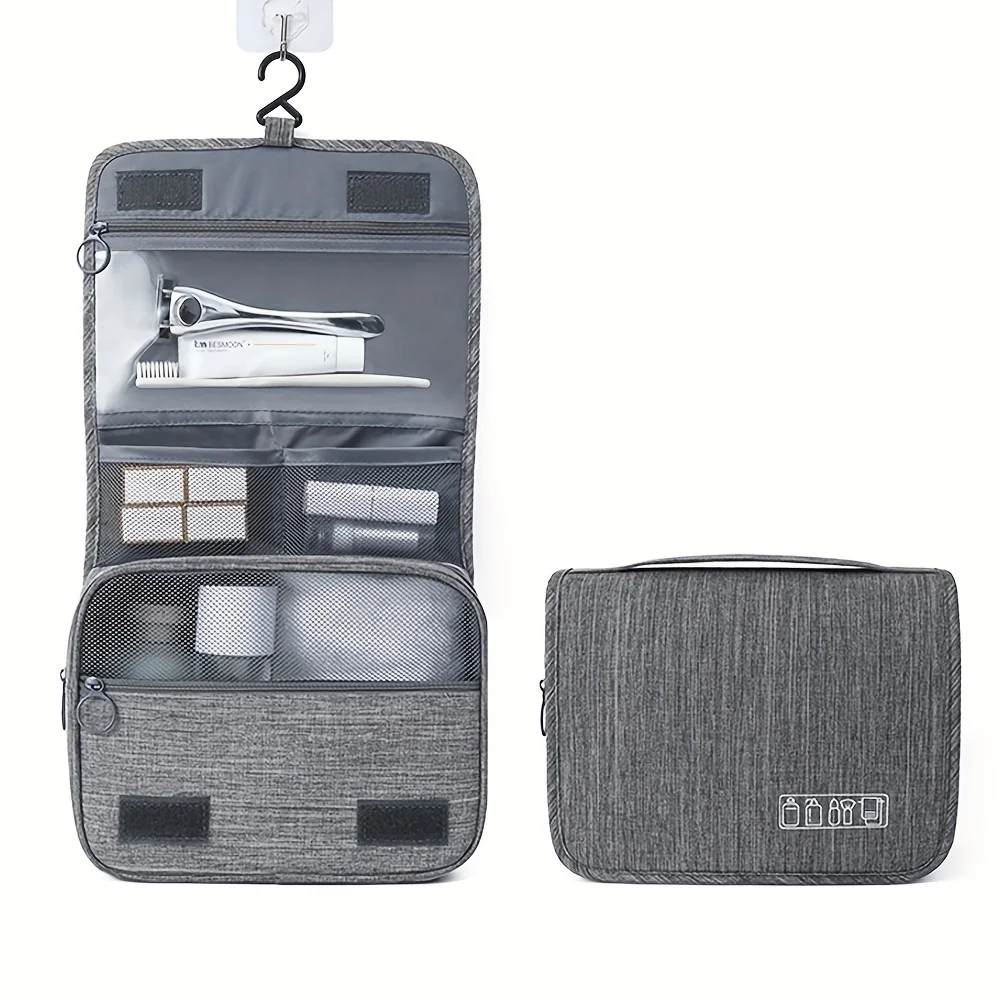 Toiletry Bag Hook Makeup Bag, Multi Functional Waterproof Cosmetic Storage Bag, Travel Men Women Hand Wash Storage Bag 3 Colors