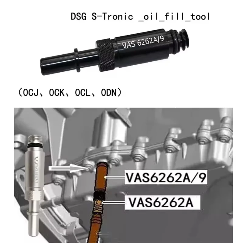 

VAS6262-9 7 Speed Wet Transmission Filler Fitting Transmission Filler Fitting Filling Adapter For VW Audi 0CK 0B5 MTF