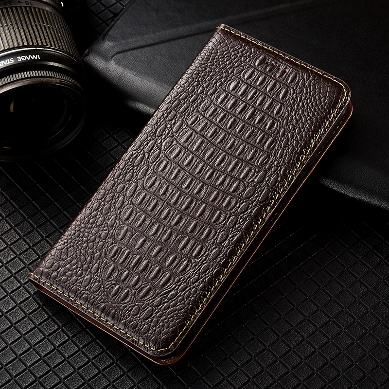 Crocodile Leather Magnetic Case For OPPO Realme X XT X2 X3 X7 Max X50M X50 X9 Pro UltraCard Pocket Cases Flip Bracket Cover