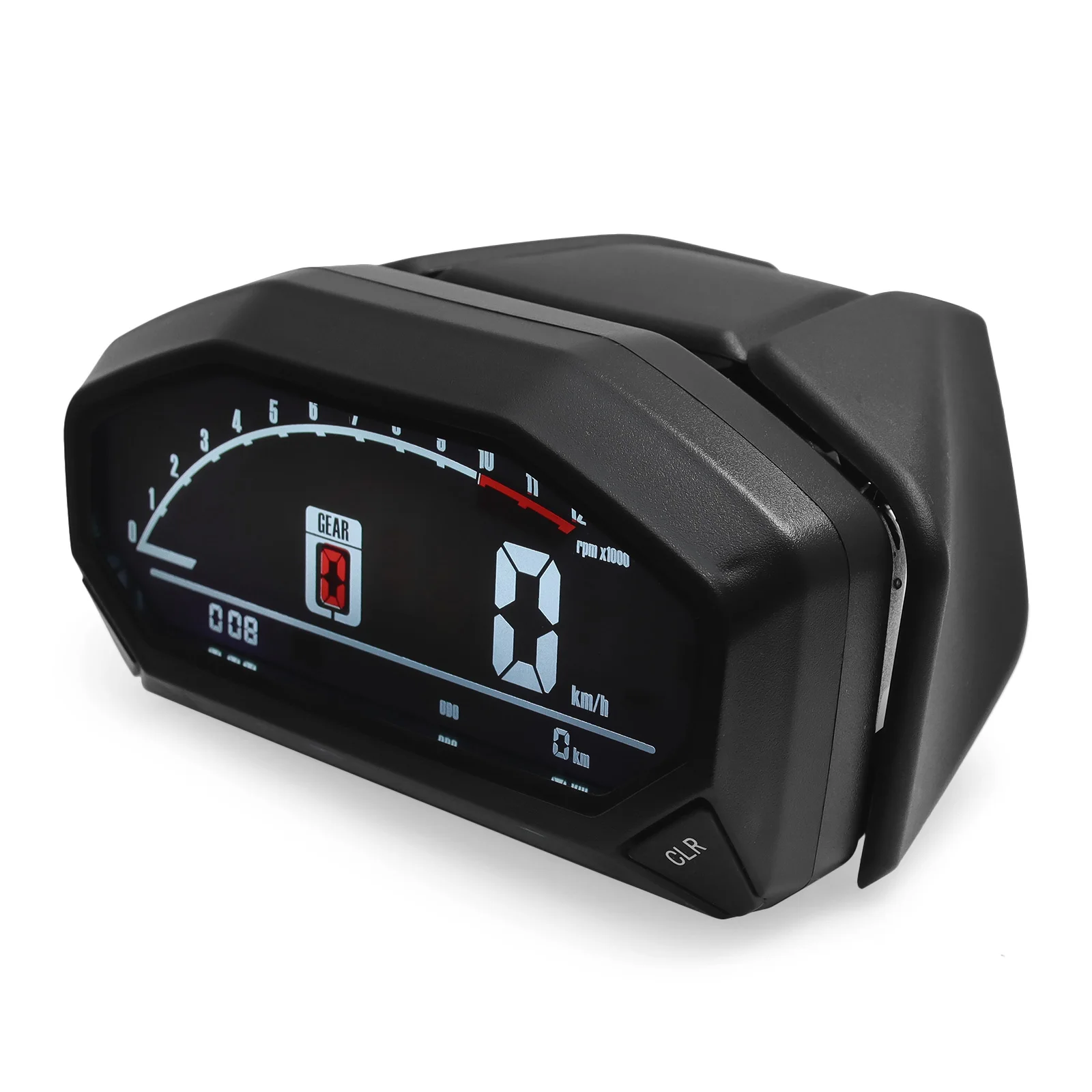 10000 RPM Moto Dashboard Display Snelheidsmeter Waterdicht Verstelbare parameters Brandstofhoeveelheid Zes rasterdisplay met digitale sensor