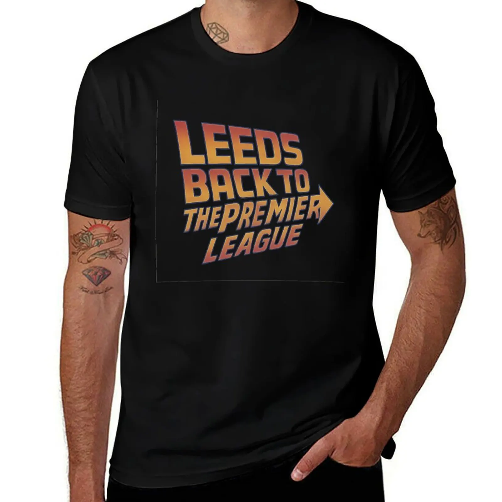 

Leeds Back to the Premier League — футболка в стиле Time Travel с футбольным дизайном, мужские хлопковые футболки