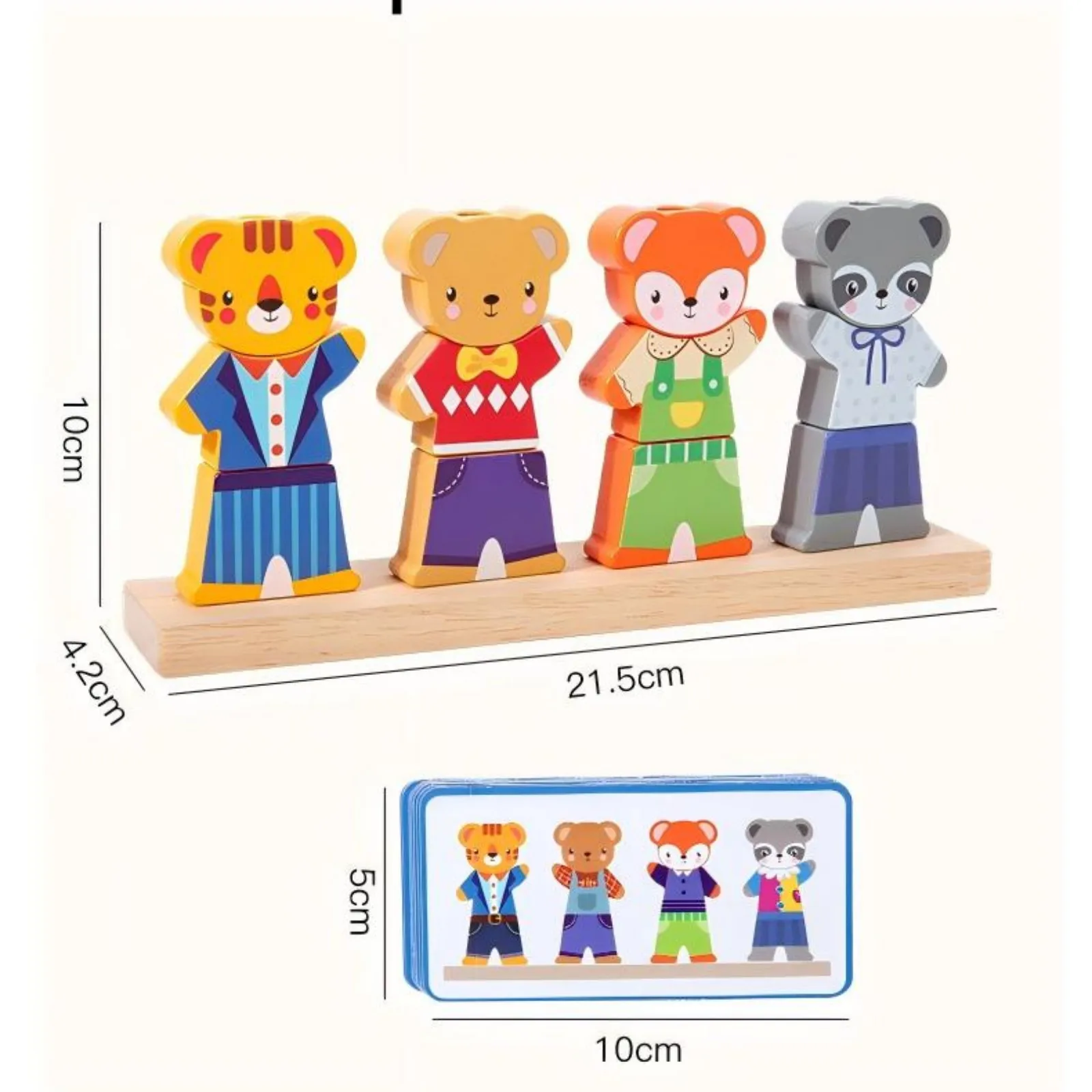Kleiner Bär Kleiderwechsel Kinder Frühpädagogisches Holzpuzzle Ankleidespiel Baby-Puzzlespielzeug Geschenk für Kinder – Detail 8