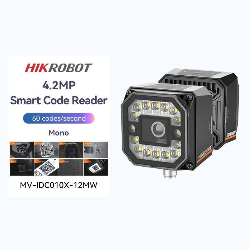 Оригинальный считыватель кодов HIKROBOT MV-IDC010X-12MW, промышленный считыватель кодов с глобальным затвором, визуальный осмотр