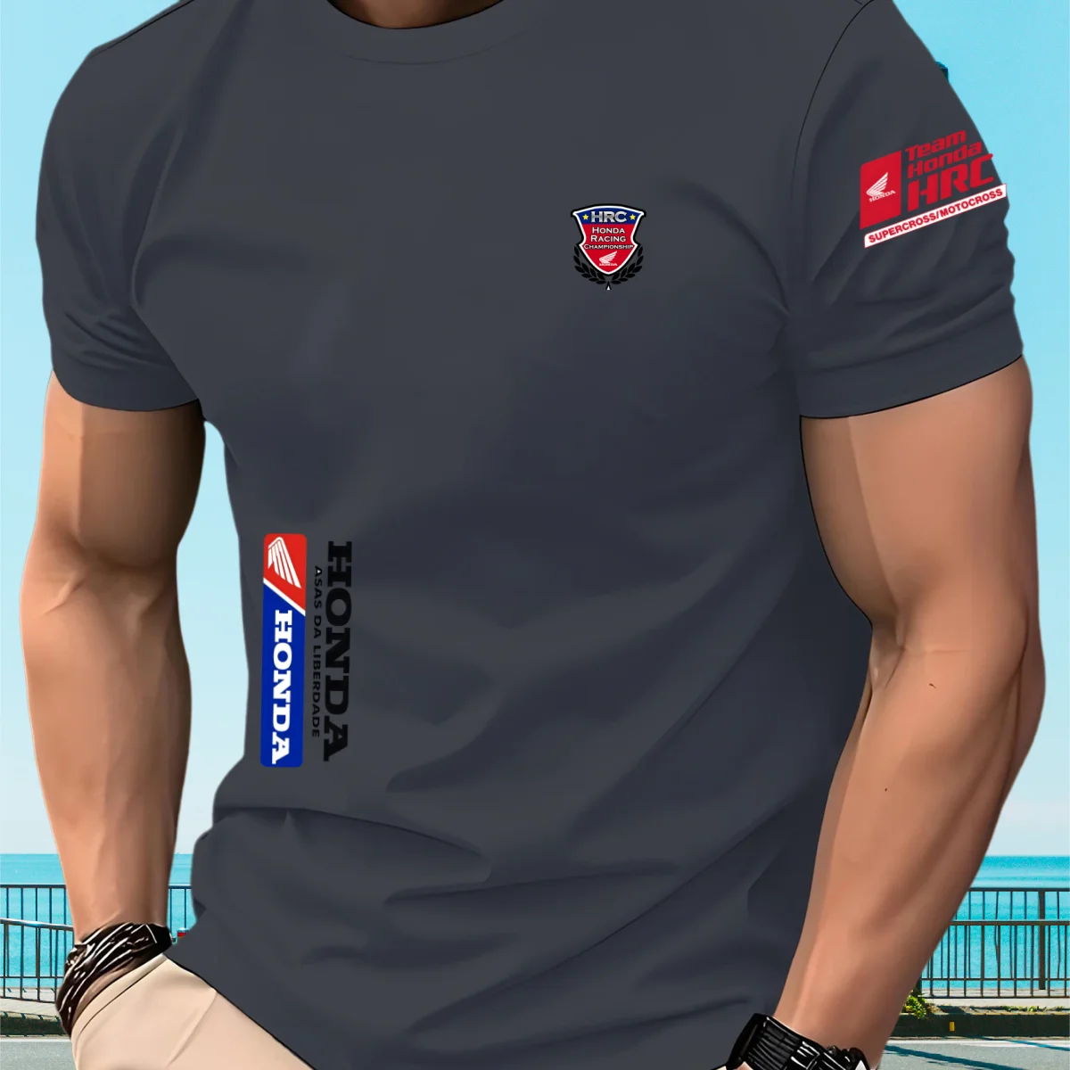 

2026 Spring/Summer New Luxury Men's and Women's Casual Versatile Trendy T-shirt Fashionable High Quality Fitness Sports T-shirt