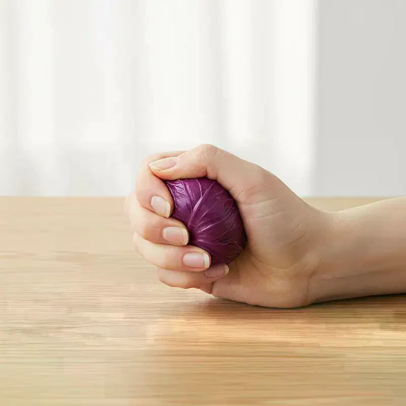Squeeze Red Cabbage Stress Ball-Squeeze Toy for Anxiety Relief,Fidget Sensory Toy for Adults,Soft Feel Sensory