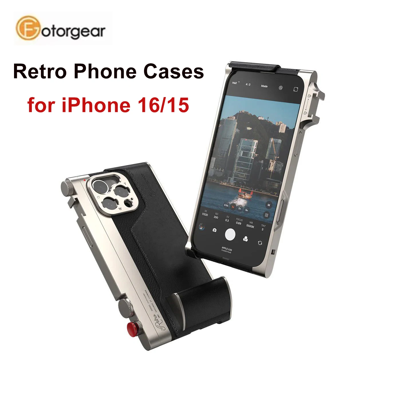 

Fotorgear Retro Professional Photography Kits T Mount Phone Case for iPhone 15 16 Pro Max