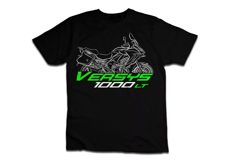 

Summer Men T Shirt Casual Kawasakis Versys 1000 Motorcycle T-shirt Graphic Summer Short Sleeves Cotton S-3XL Cool Tee