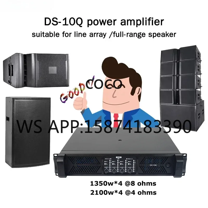 High-Efficiency Stereo Integrated Power Amplifier 10Q, 4CH 1000W TD Class Touring Amp