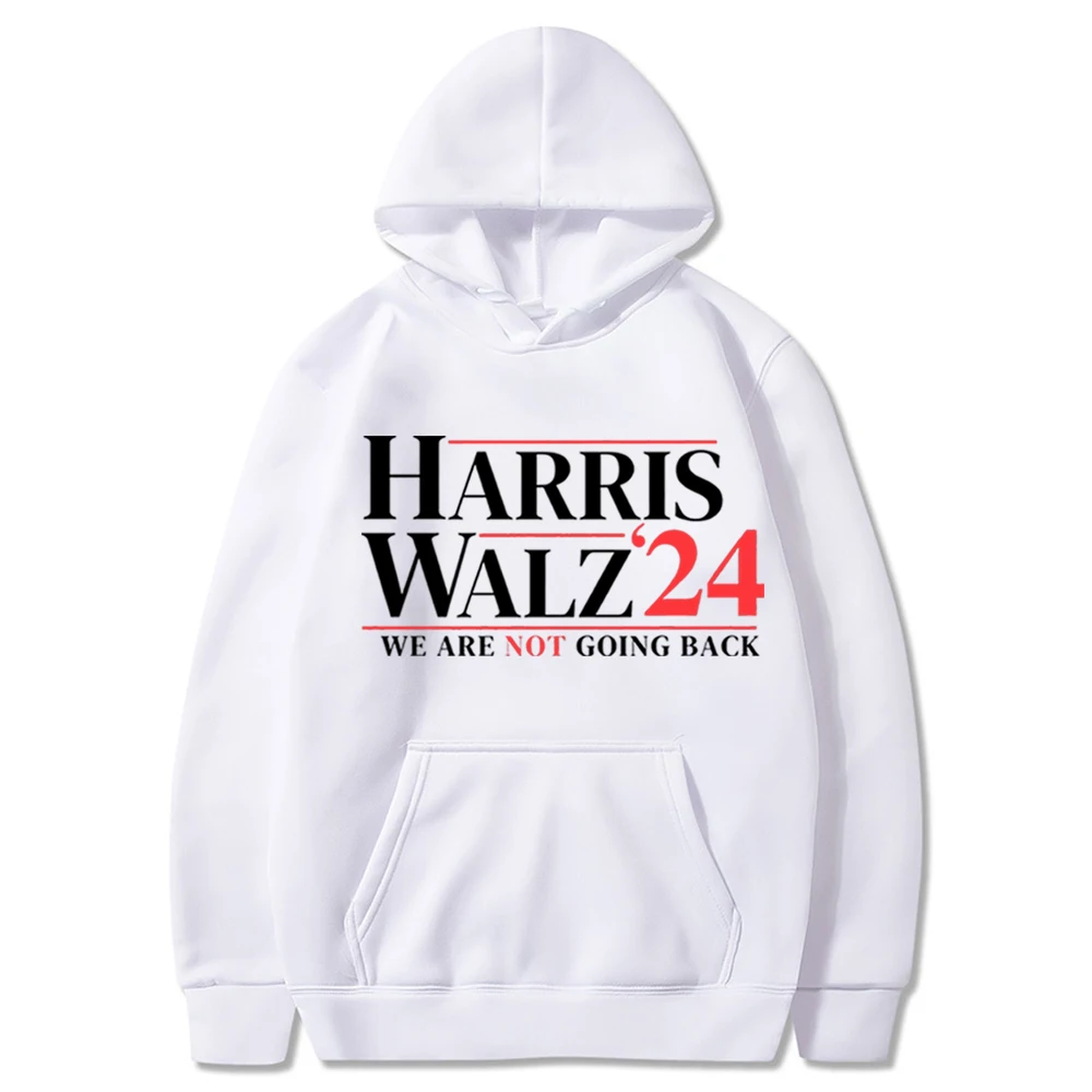 Kamala Harris 2024 for President Campaign Hoodie Women Power Voting Hooded Sweatshirt Cat Democrat Kamal for President Hoodies