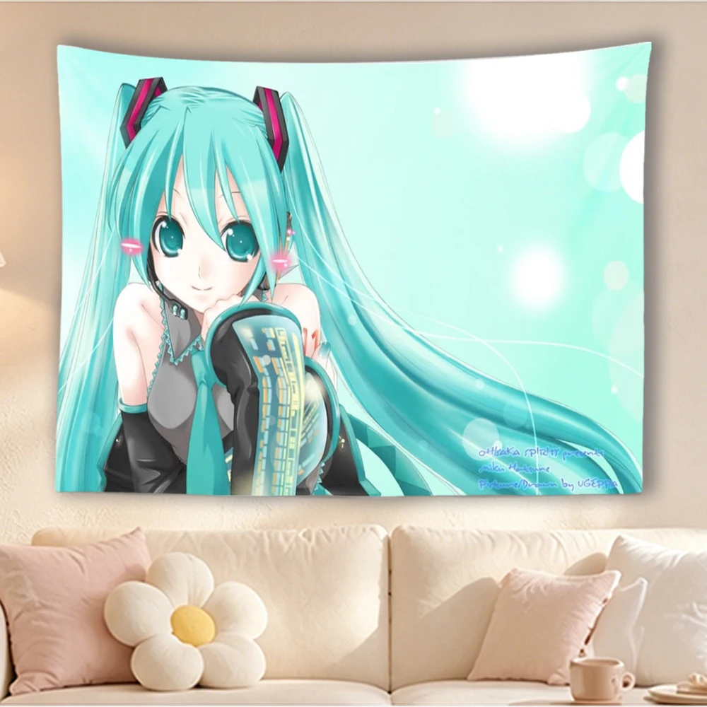 tapecaria-de-parede-classica-hatsune-miku-vocaloid-teal-twin-tail-retrato-de-garota-anime-em-poliester-para-otaku-kawaii