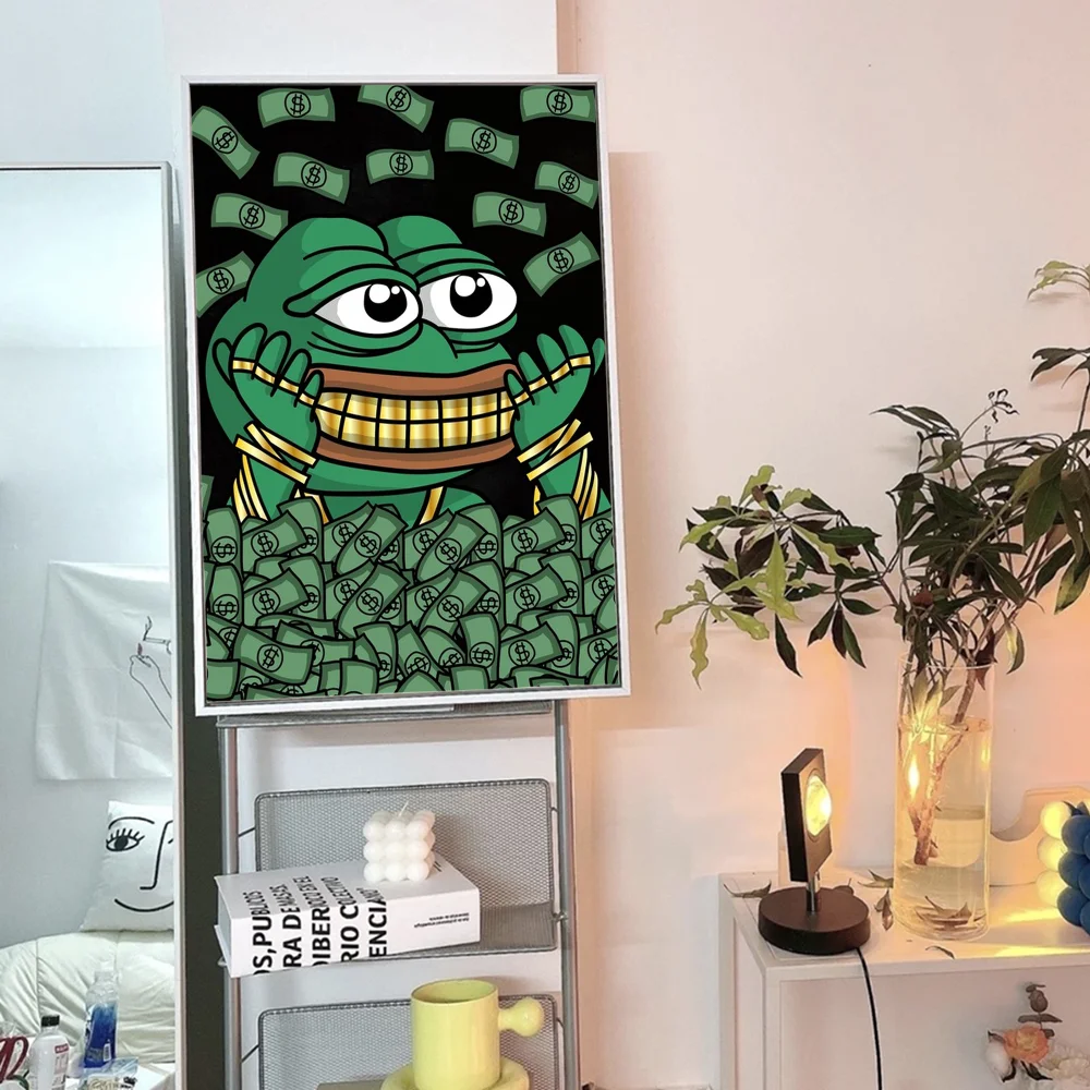 Sad Frog Pepe Poster Good Quality Prints and Posters HD Quality Poster Wall Art Painting Study Home Decor