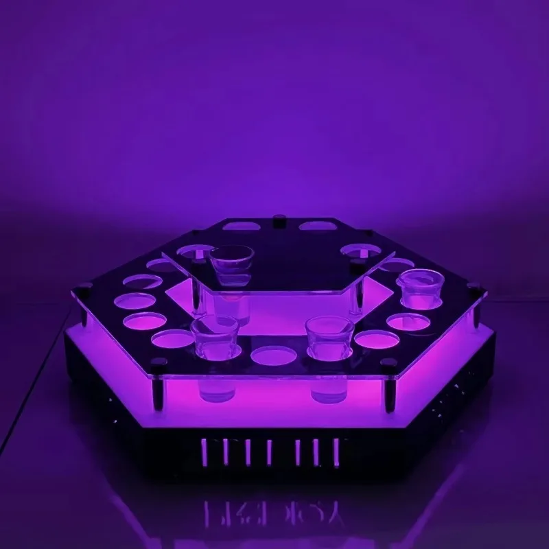 ถาดแก้วช็อตแบบกำหนดเอง ที่วางขวด บริการวีไอพีสำหรับร้านอาหารและบาร์