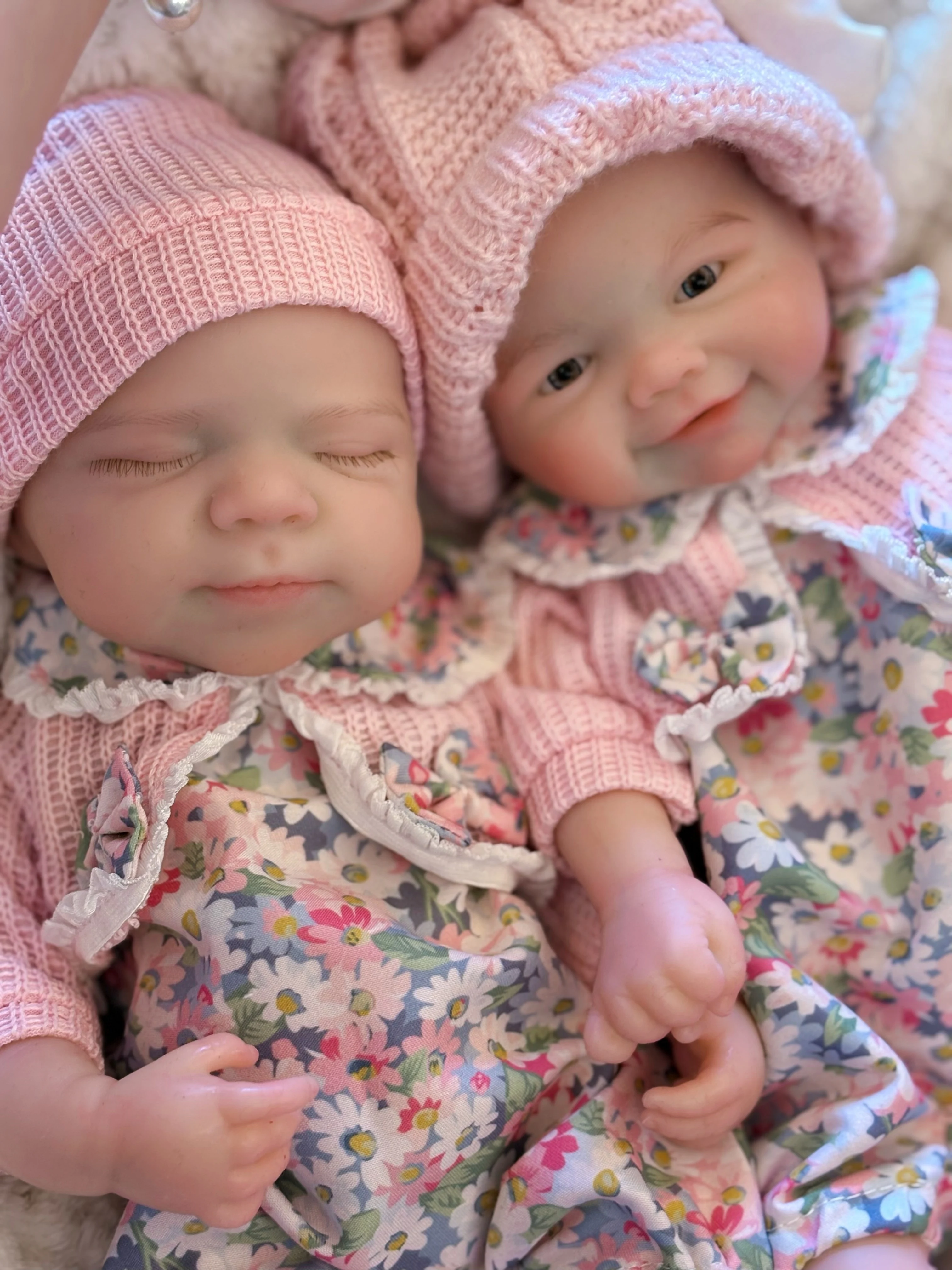 13 Zoll offene Mund Vivienne Reborn Puppe Ganzkörper weiches Silikon Mädchen, 2 Sätze Outfits bemalt Bebe Puppe Spielzeug wiedergeboren de Silikon